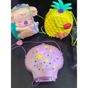 Polly Pocket Mini Playset Lot Koala Pineapple Shell Theme Park